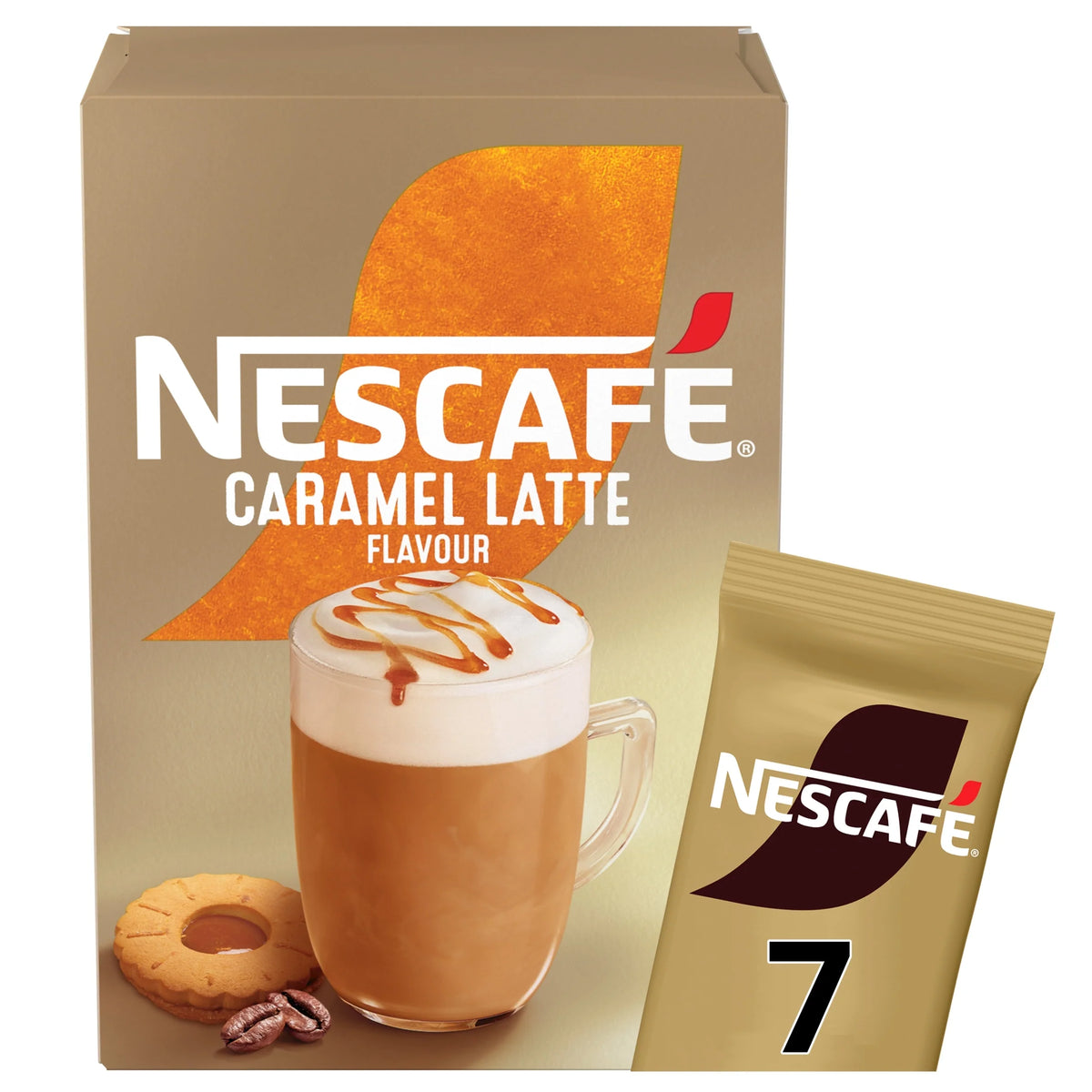 Caramel Latte Instant Coffee 7 Sachets by NESCAFE