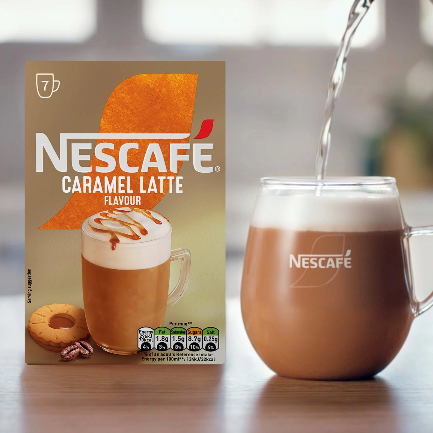 Caramel Latte Instant Coffee 7 Sachets by NESCAFE