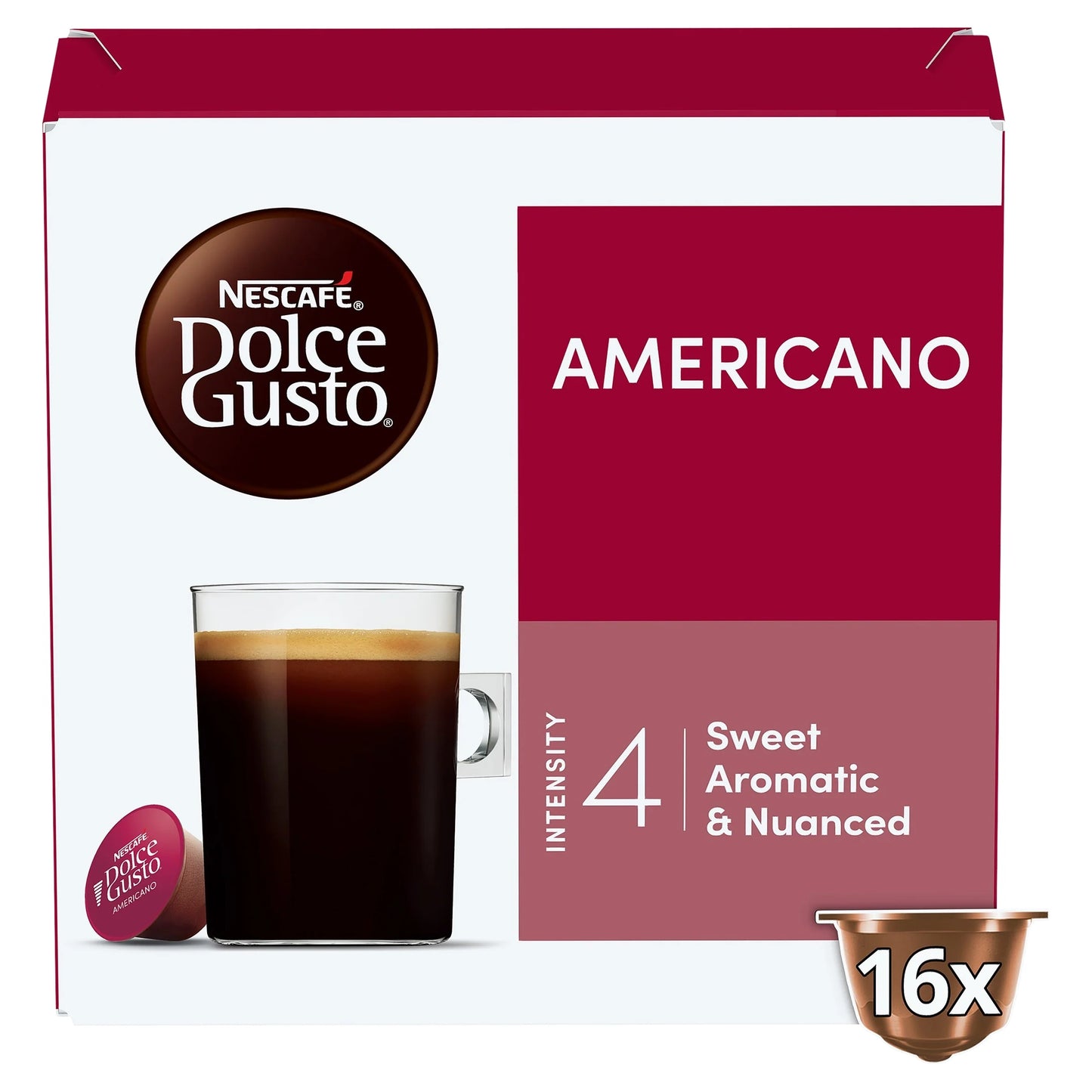 Americano Coffee Pods 16 Pack 136g by NESCAFE DOLCE GUSTO