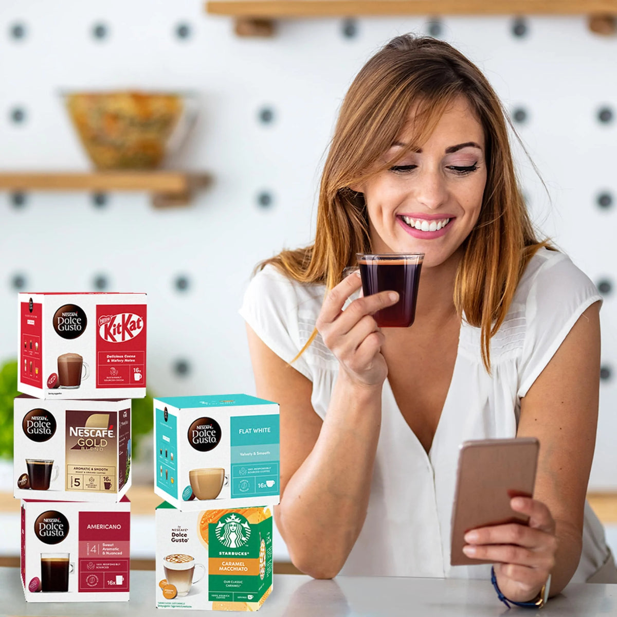 Flat White Coffee Pods by NESCAFE DOLCE GUSTO