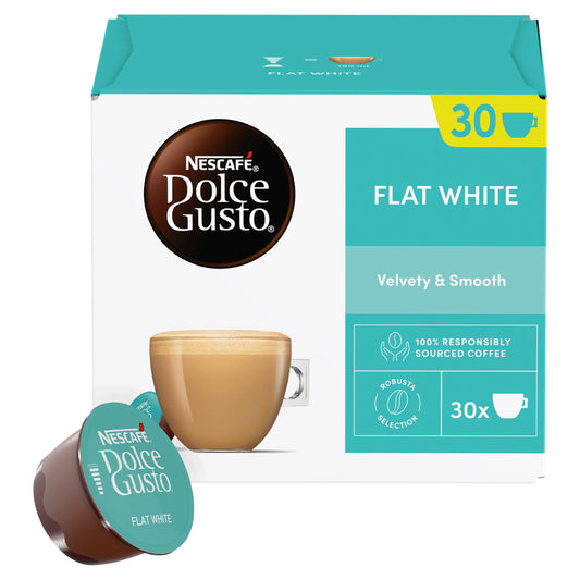 Flat White X 30 Coffee Pods 351g by NESCAFE DOLCE GUSTO