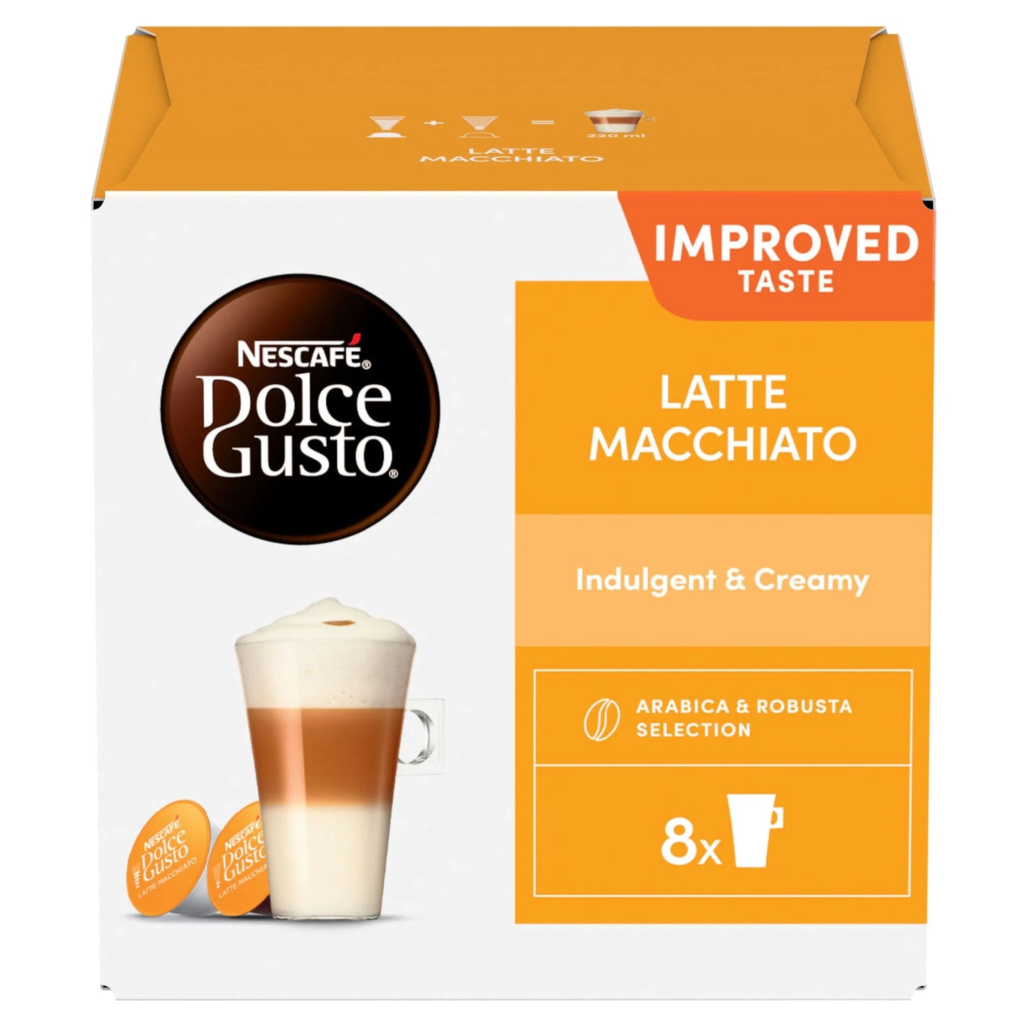 Latte Macchiato Coffee Pods X16 183.2g by NESCAFE DOLCE GUSTO