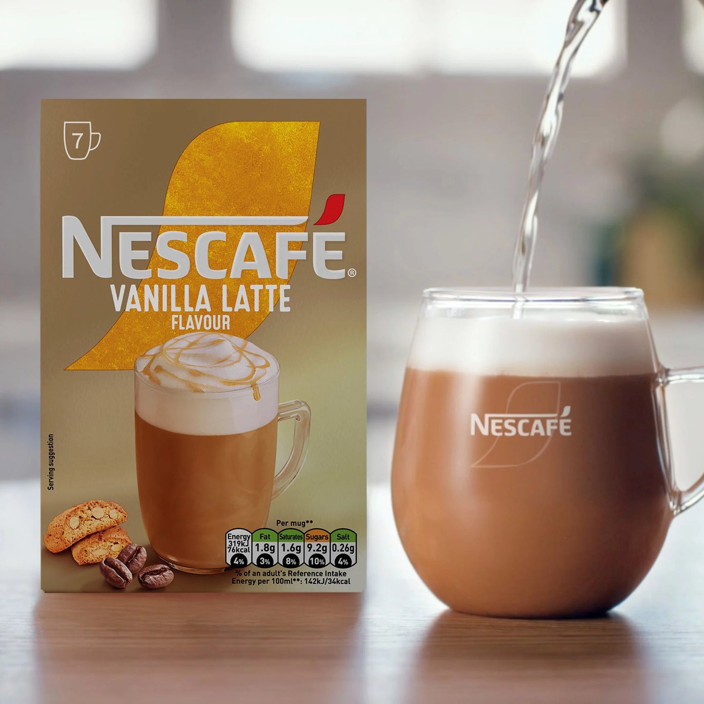 Vanilla Latte Instant Coffee 7 Sachets by NESCAFE