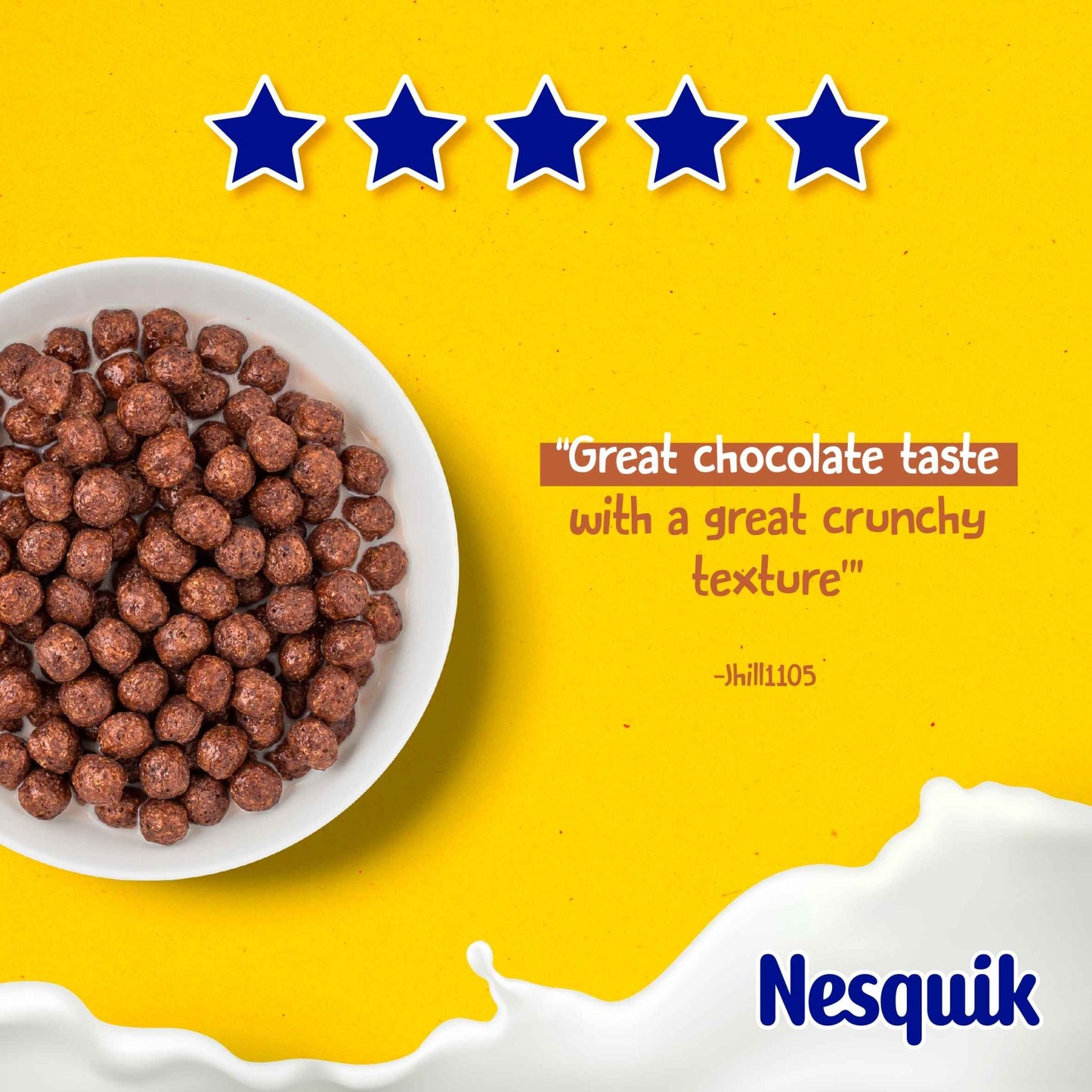 Nestlé NESQUIK Chocolate Breakfast Cereal 375g UK