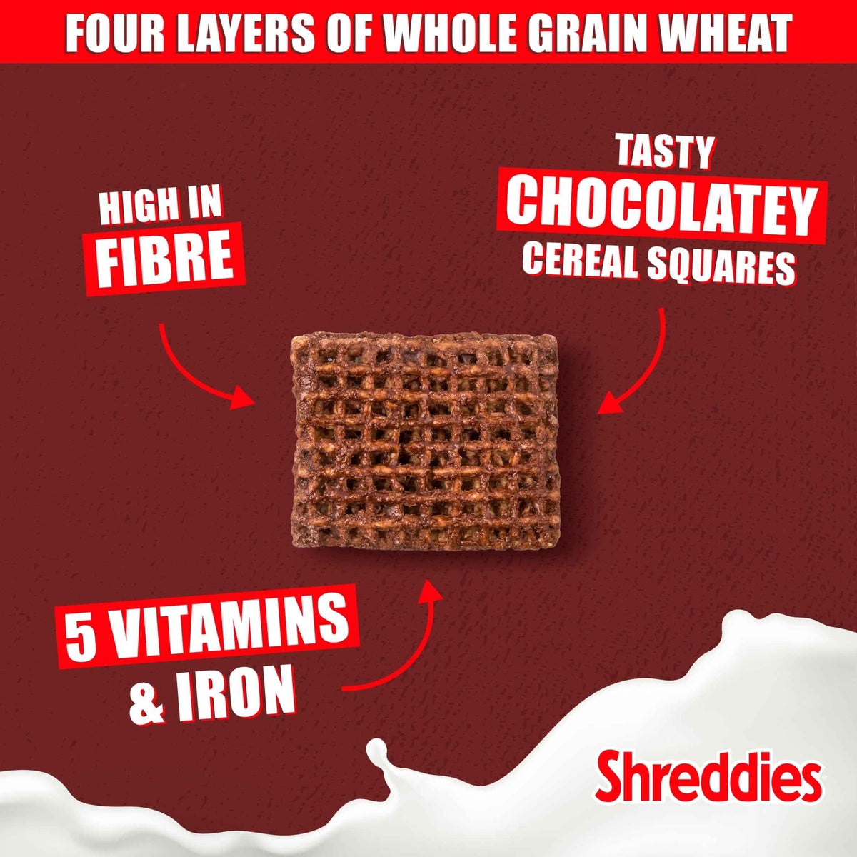 Nestlé SHREDDIES Coco Chocolate Malted Wheats (600g)
