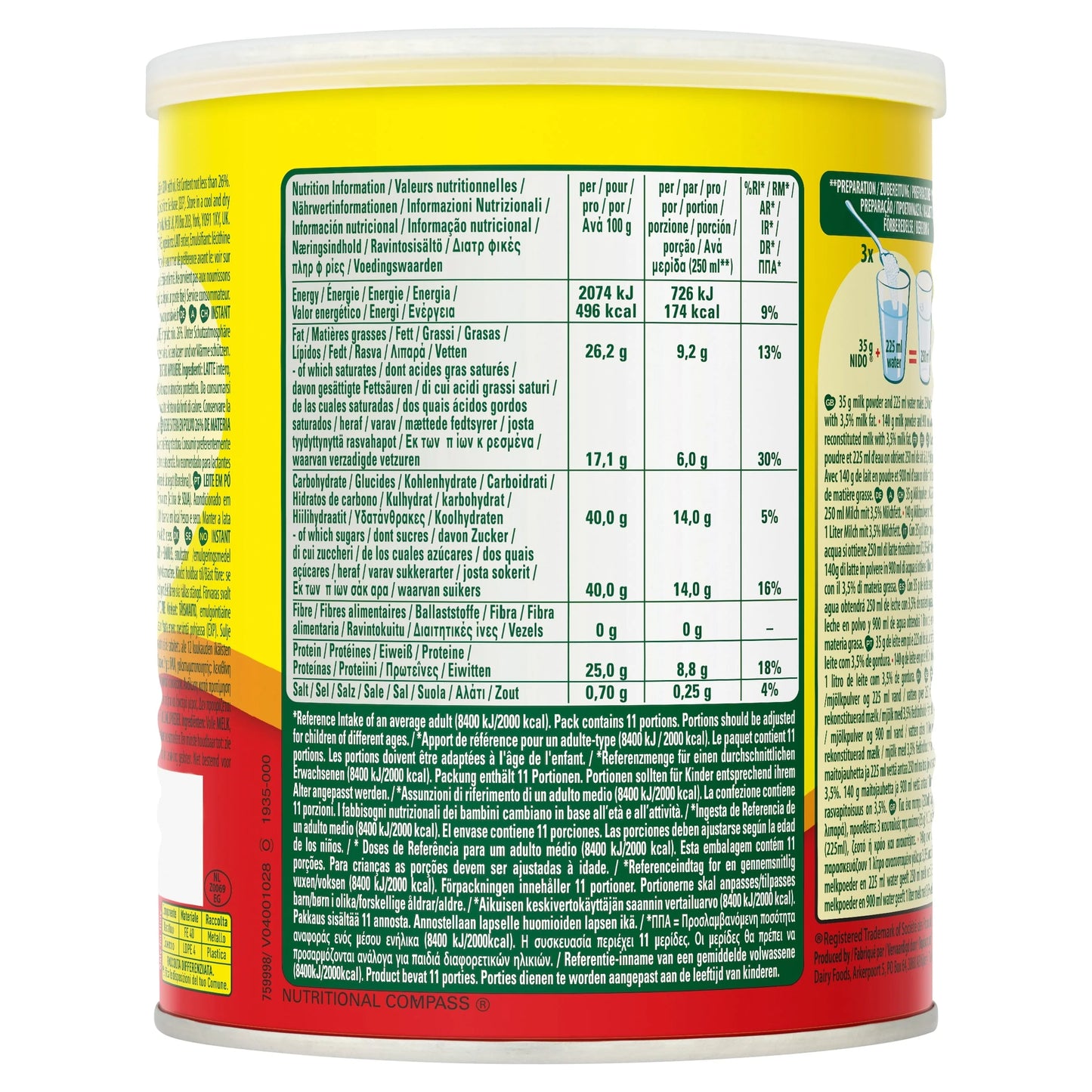 Nido Instant Full Cream Milk Powder 400g by Nestle