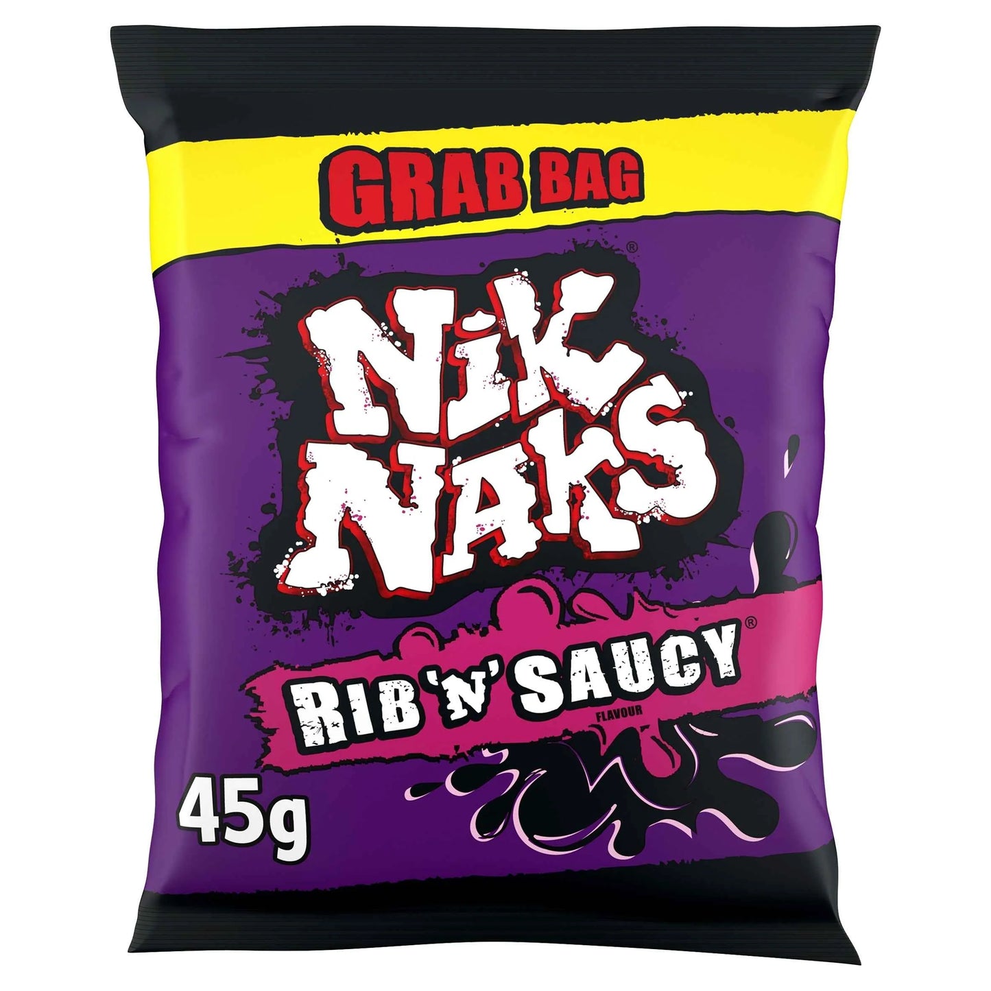 Rib & Saucy Flavour Crisps 45g by NIK NAKS