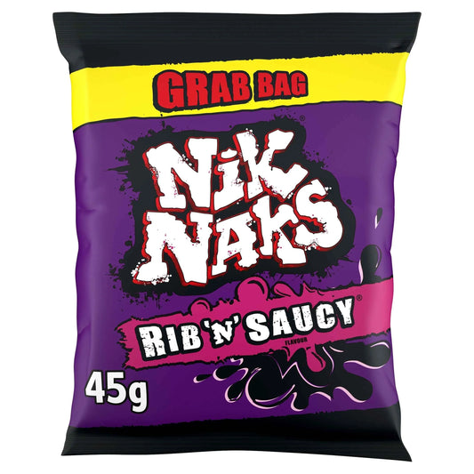 Rib & Saucy Flavour Crisps 45g by NIK NAKS