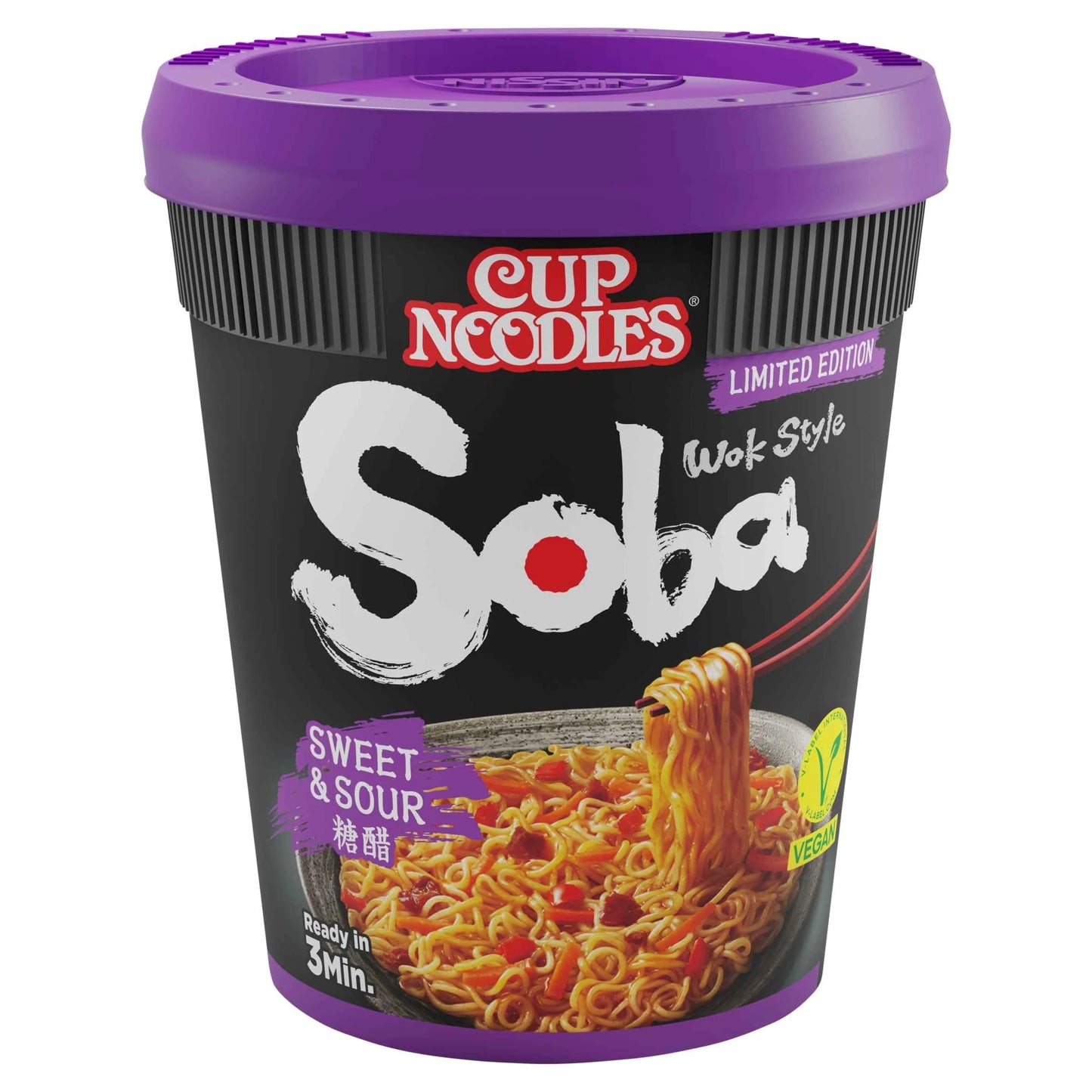Soba Cup Noodles Sweet & Sour Instant by NISSIN