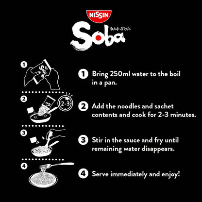 Wok Style Soba Noodles Classic 109g by NISSIN