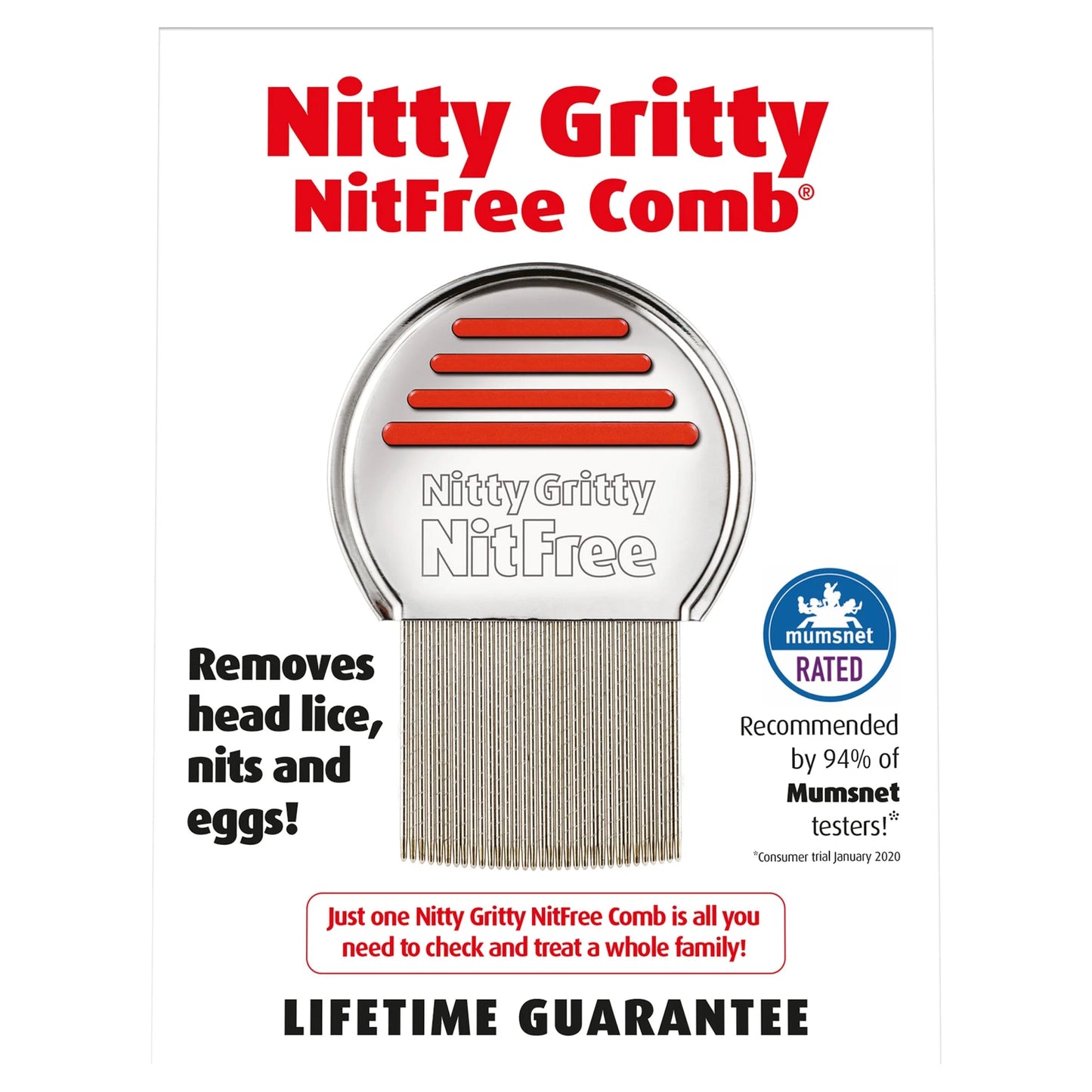 Nitfree Comb - Head Lice And Nit by NITTY GRITTY