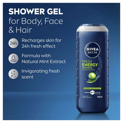Men Energy Shower Gel 500ml by NIVEA
