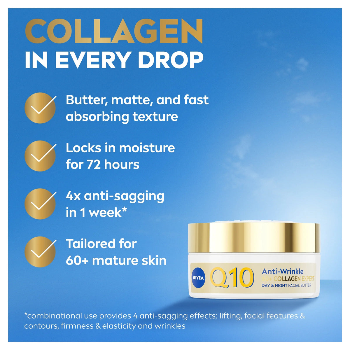 Q10 Anti-wrinkle 60+ Collagen Facial Butter 50ml by NIVEA