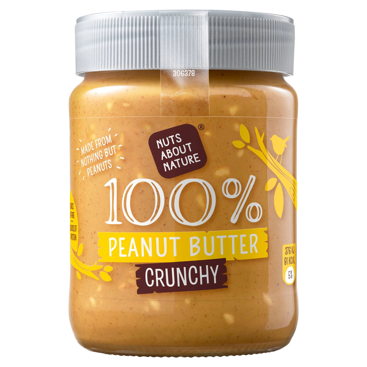 Nuts About Nature Peanut Butter Crunchy 340g by NUTS ABT NATURE