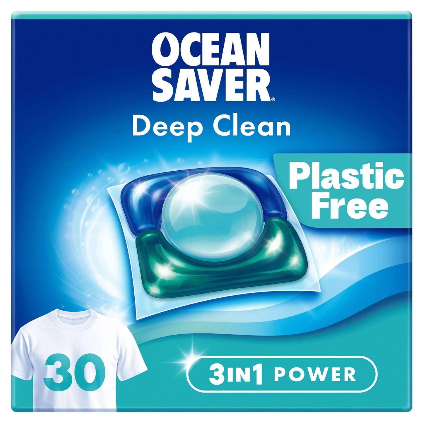 Oceansaver Plastic Free 30 Deep Clean Washing Capsules Wild Sea & by