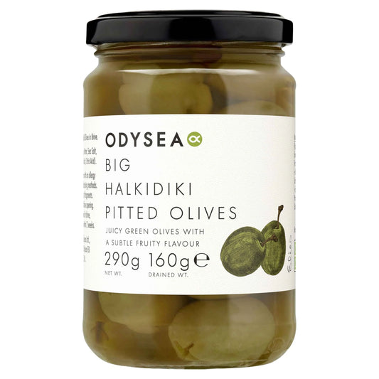Big Halkidiki Pitted Olives 290g by ODYSEA