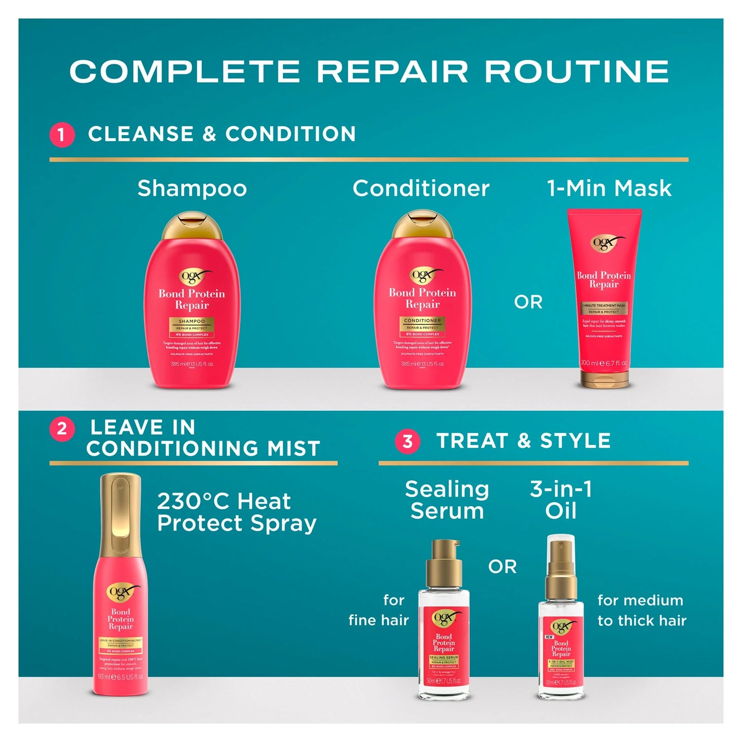 Bond Protein Repair Heat Protect Spray by OGX