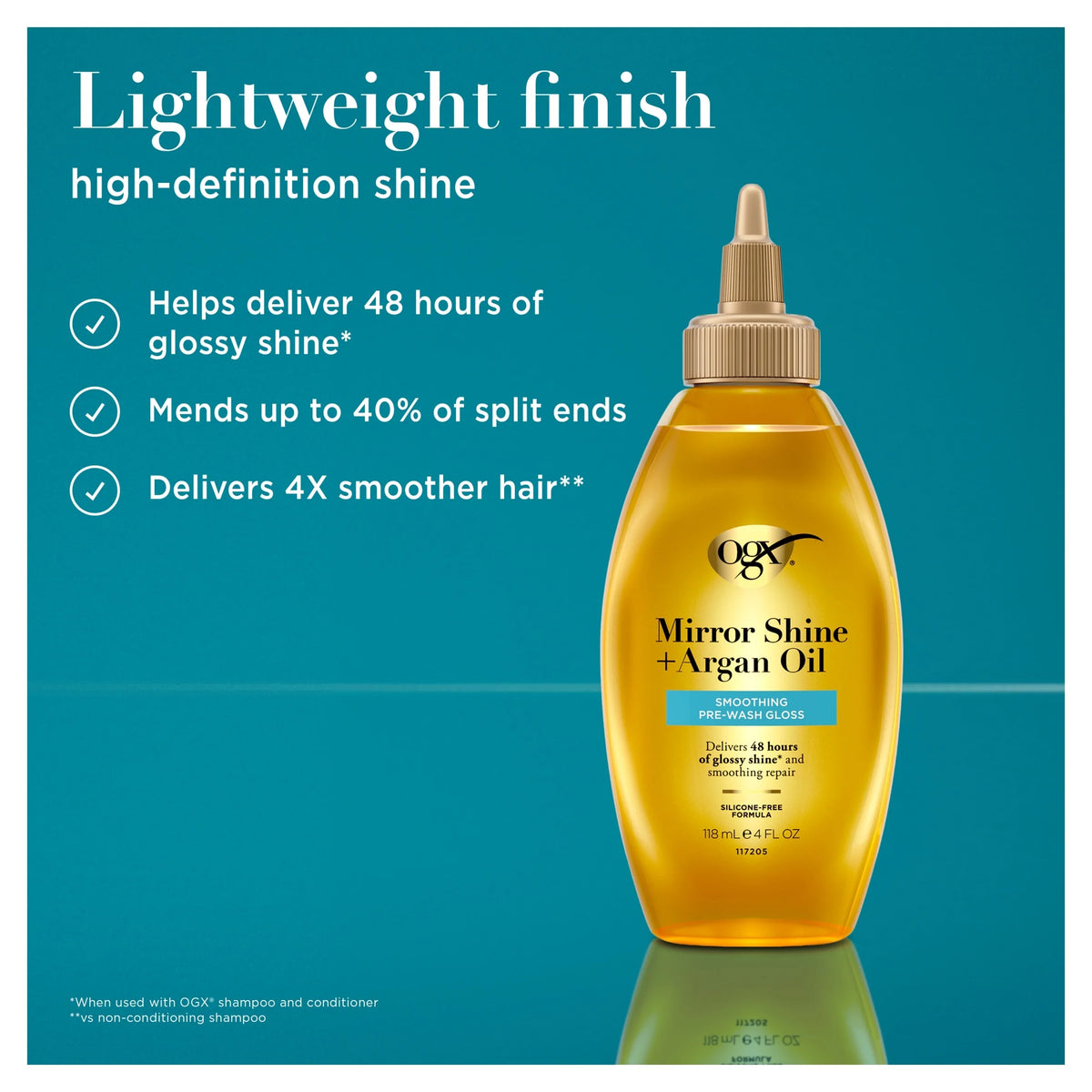 Mirror Shine +argan Oil Pre-wash Hair by OGX