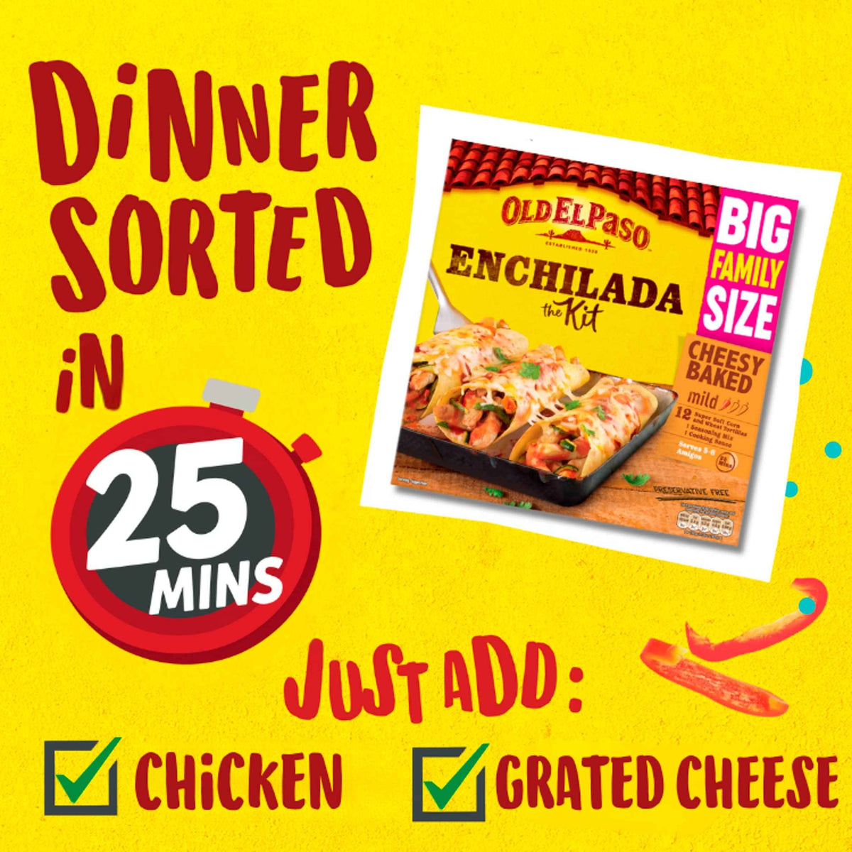 Cheesy Baked Enchilada Kit 995g by OLD EL Paso