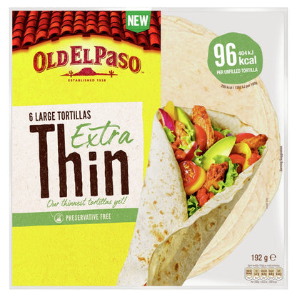 Extra Thin Large Tortilla Wraps 192g by OLD EL Paso