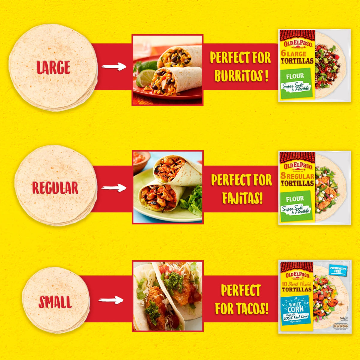 Large Super Soft Flour Tortillas by OLD EL Paso