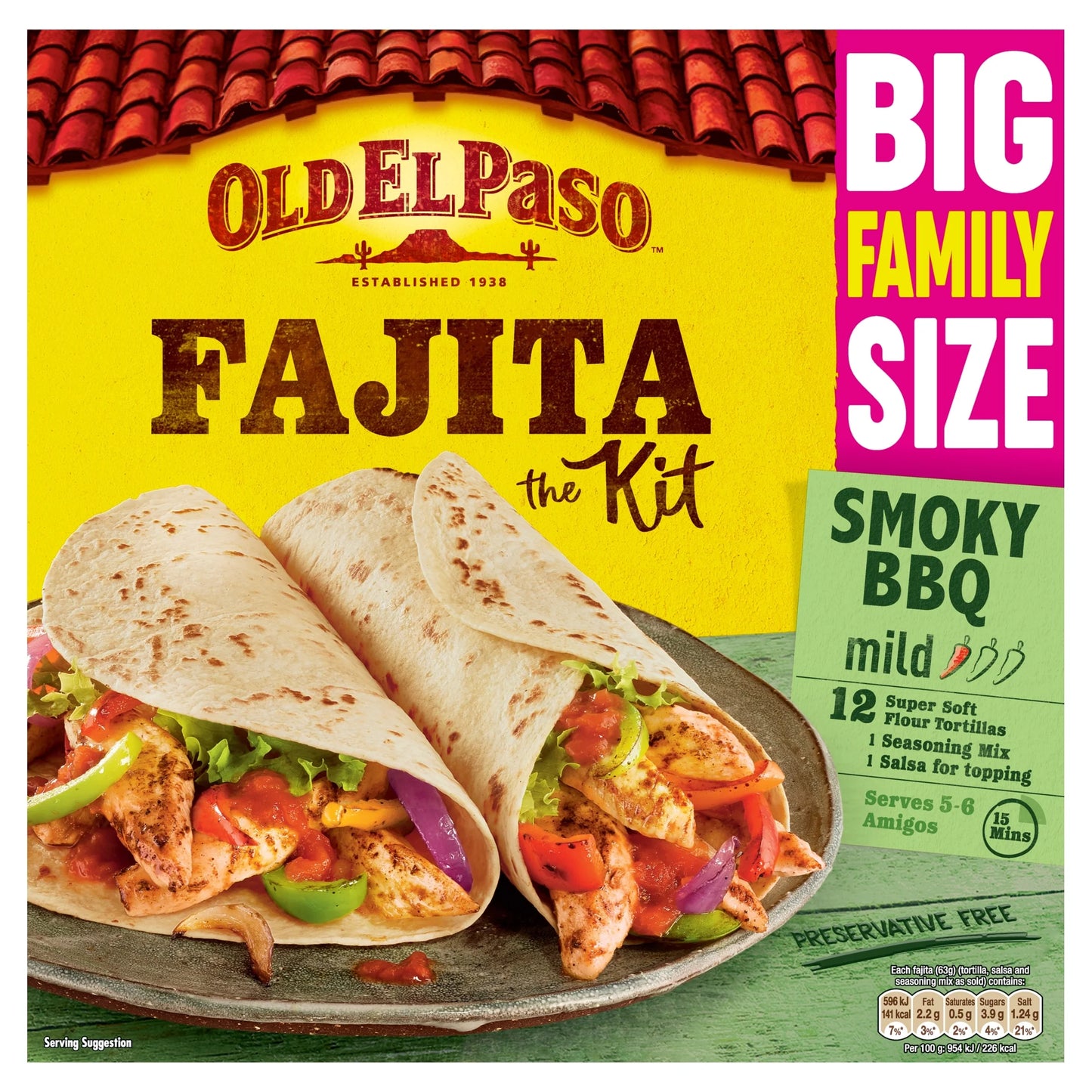 Smoky Bbq Family Fajita Kit 750g by OLD EL Paso