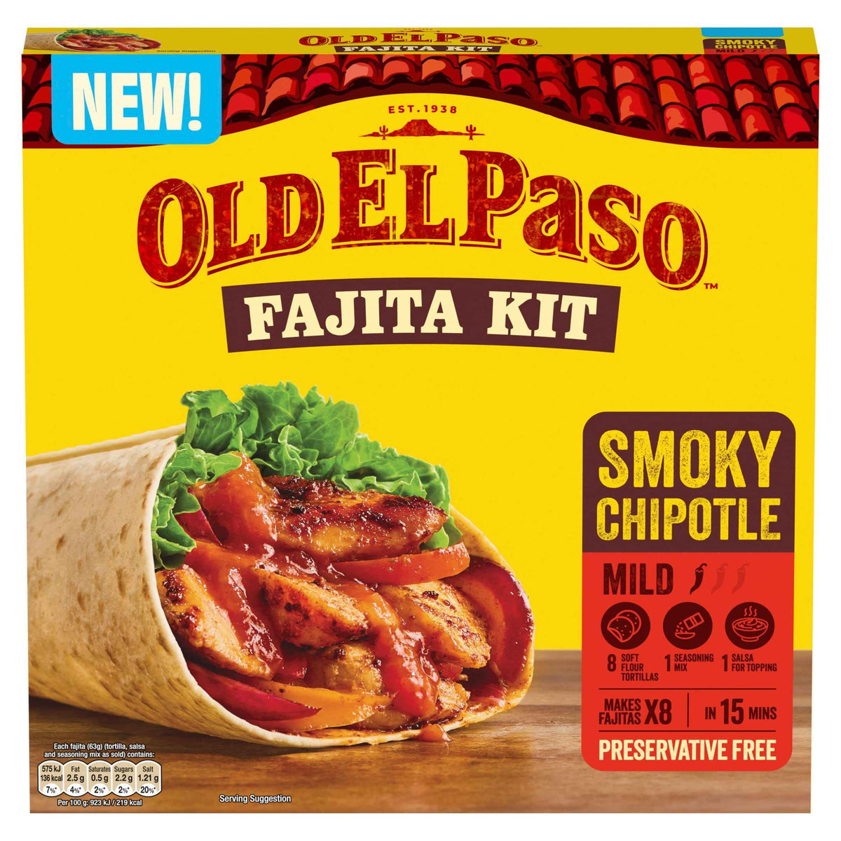 Smoky Chipotle Fajita Kit 500g by OLD EL Paso