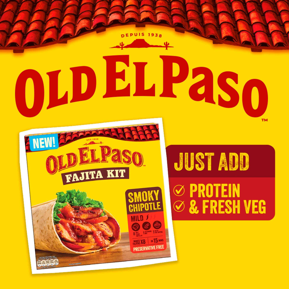 Smoky Chipotle Fajita Kit 500g by OLD EL Paso
