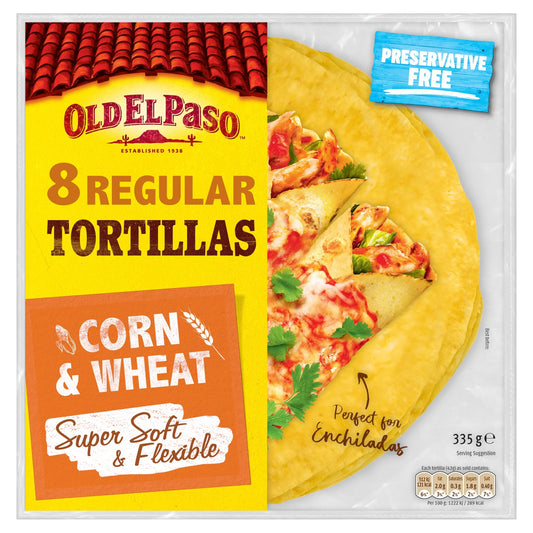 Soft Corn Tortillas Wraps X8 335g by OLD EL Paso