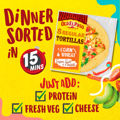 Soft Corn Tortillas Wraps X8 335g by OLD EL Paso