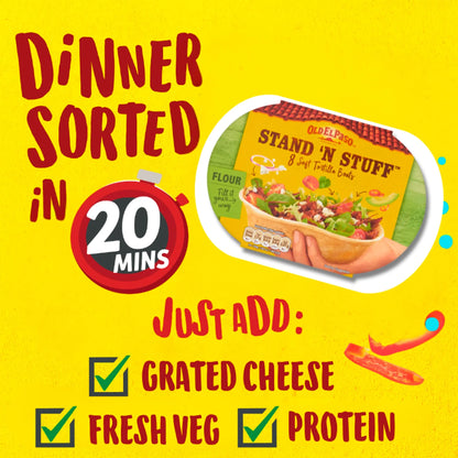 Stand ‘n’ Stuff Soft Flour Tortillas Wraps 8pk 193g by OLD EL Paso