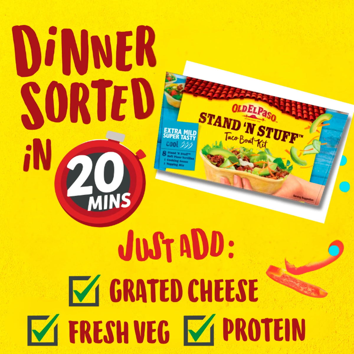 Stand 'n' Stuff Taco Boat Kit - by OLD EL Paso
