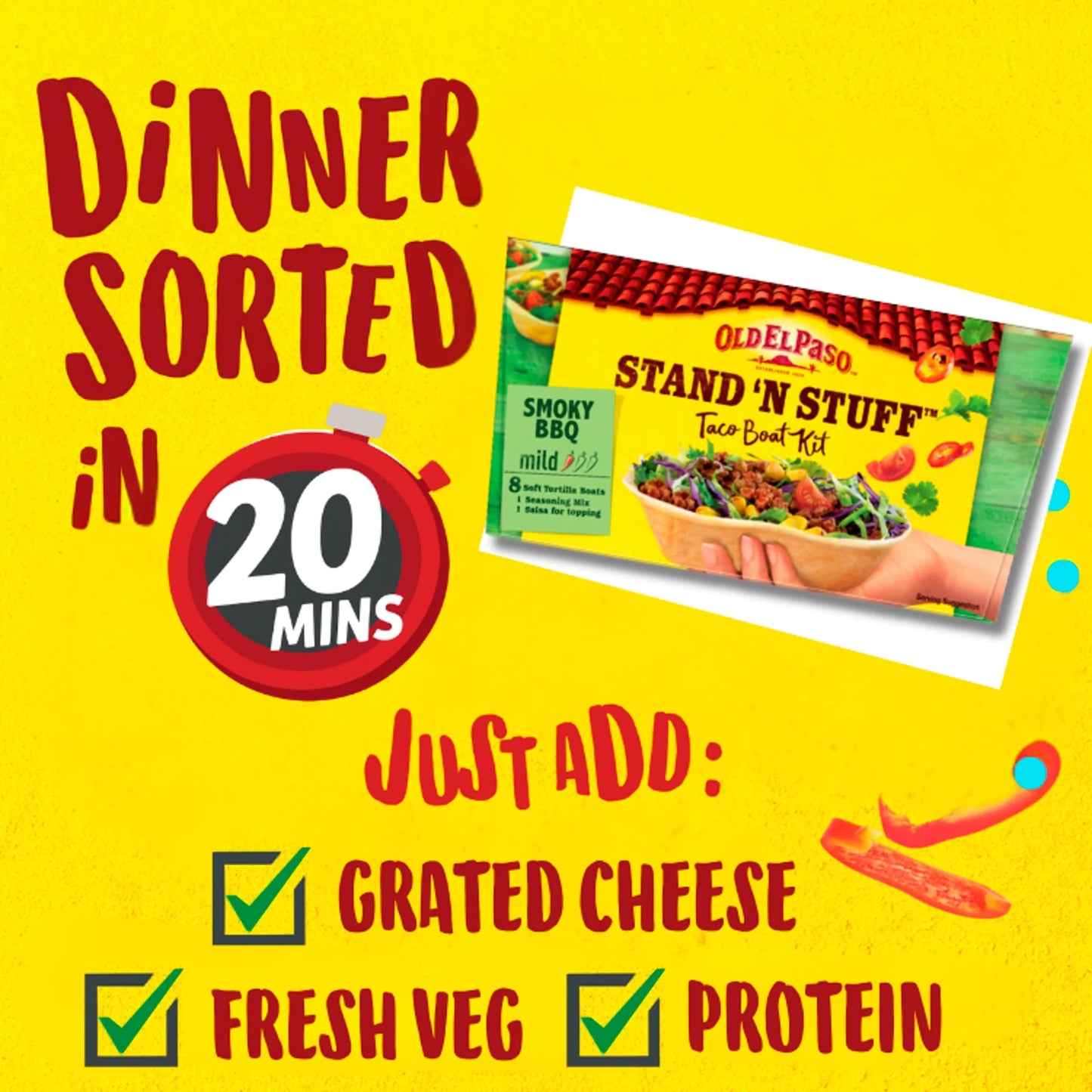 Stand 'n Stuff Taco Boat Kit - by OLD EL Paso