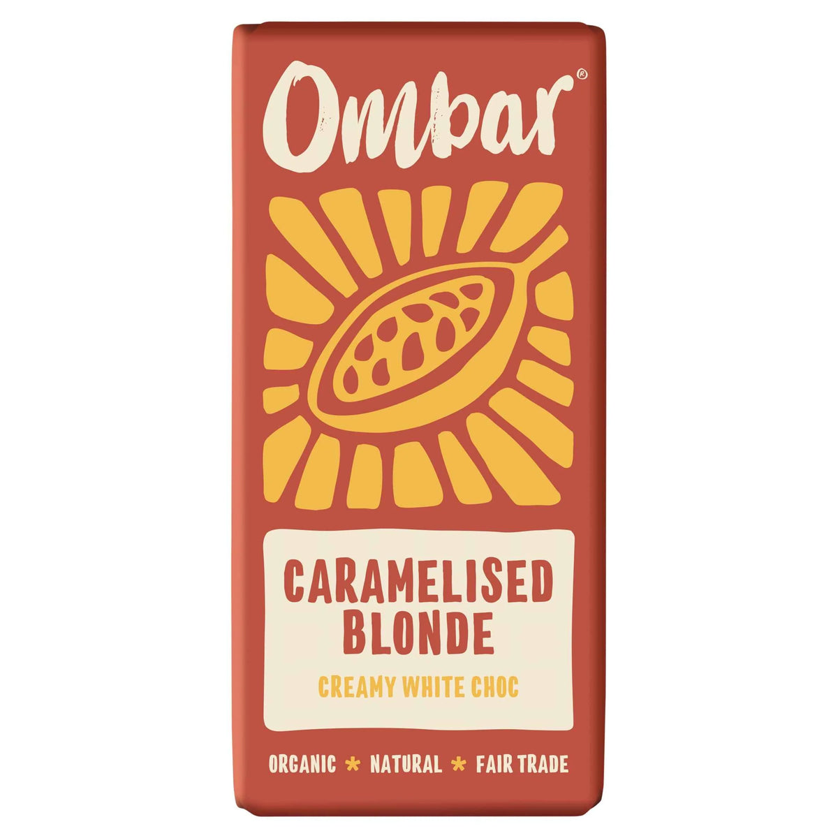 Blonde Caramelised White Choco Bar 70g by Ombar
