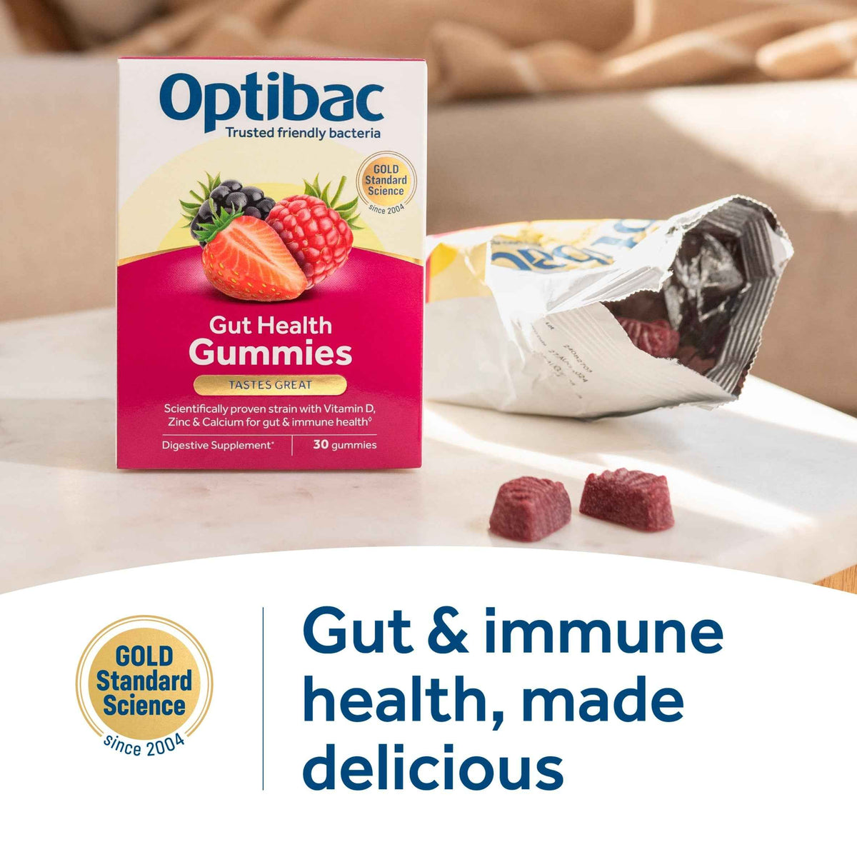 Probiotics Gut Health Gummies 30s by OPTIBAC