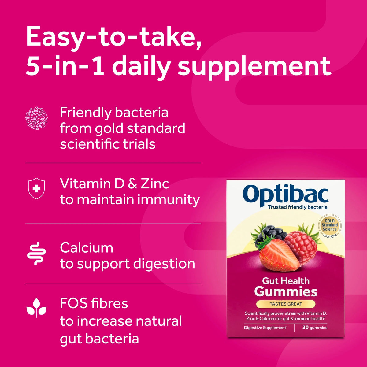 Probiotics Gut Health Gummies 30s by OPTIBAC