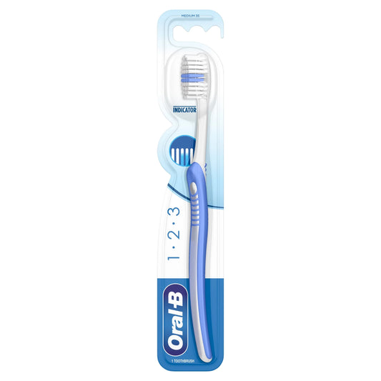 123 Indicator Medium Manual Toothbrush by Oral-B