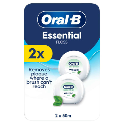 Essential Floss Waxed Mint 2 Pack by Oral-B