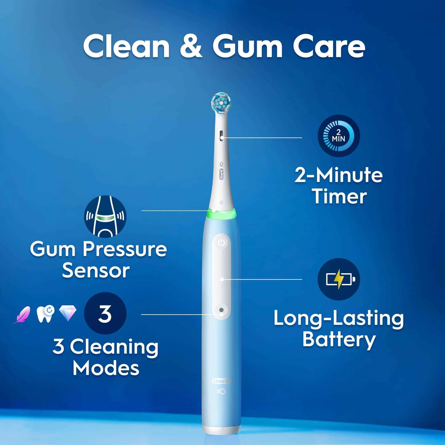 Io3 Ice Blue Electric Toothbrush + by Oral-B
