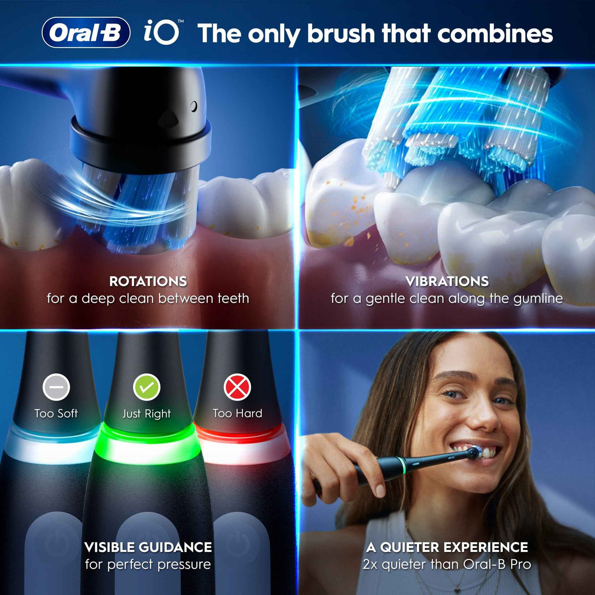 Io3 Matte Black Electric Toothbrush by Oral-B