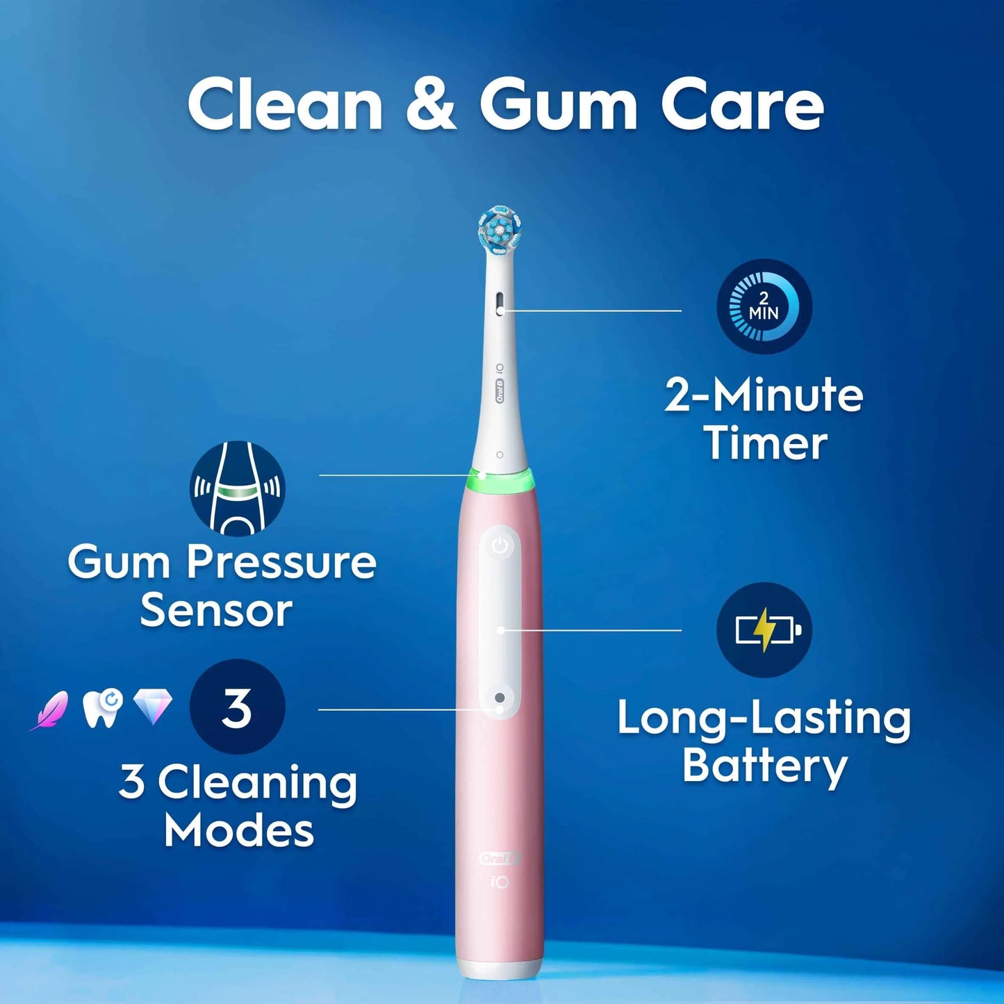 Io3 Pink Electric Toothbrush & Travel by Oral-B