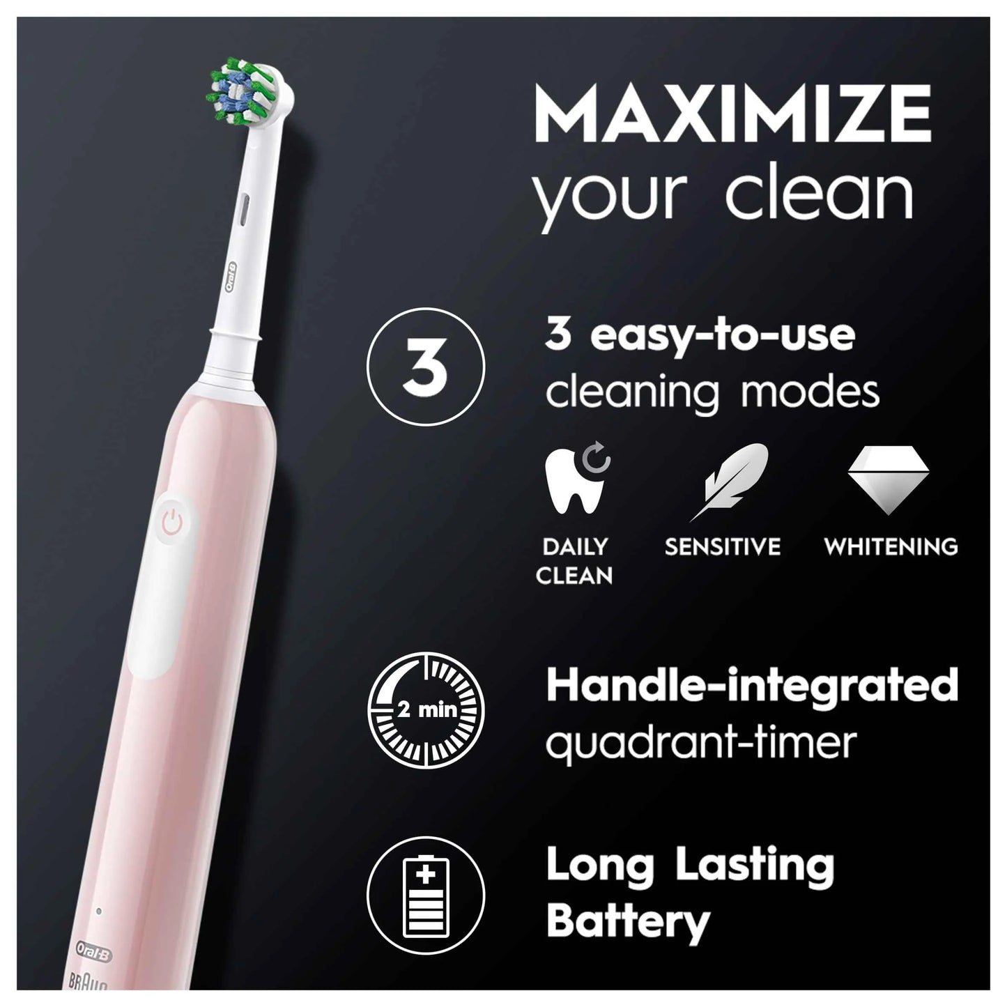 Pro 1 Electric Toothbrush & Case Pink by Oral-B