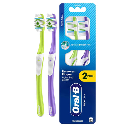 Pro Clean Medium Toothbrush 2 Pack by Oral-B