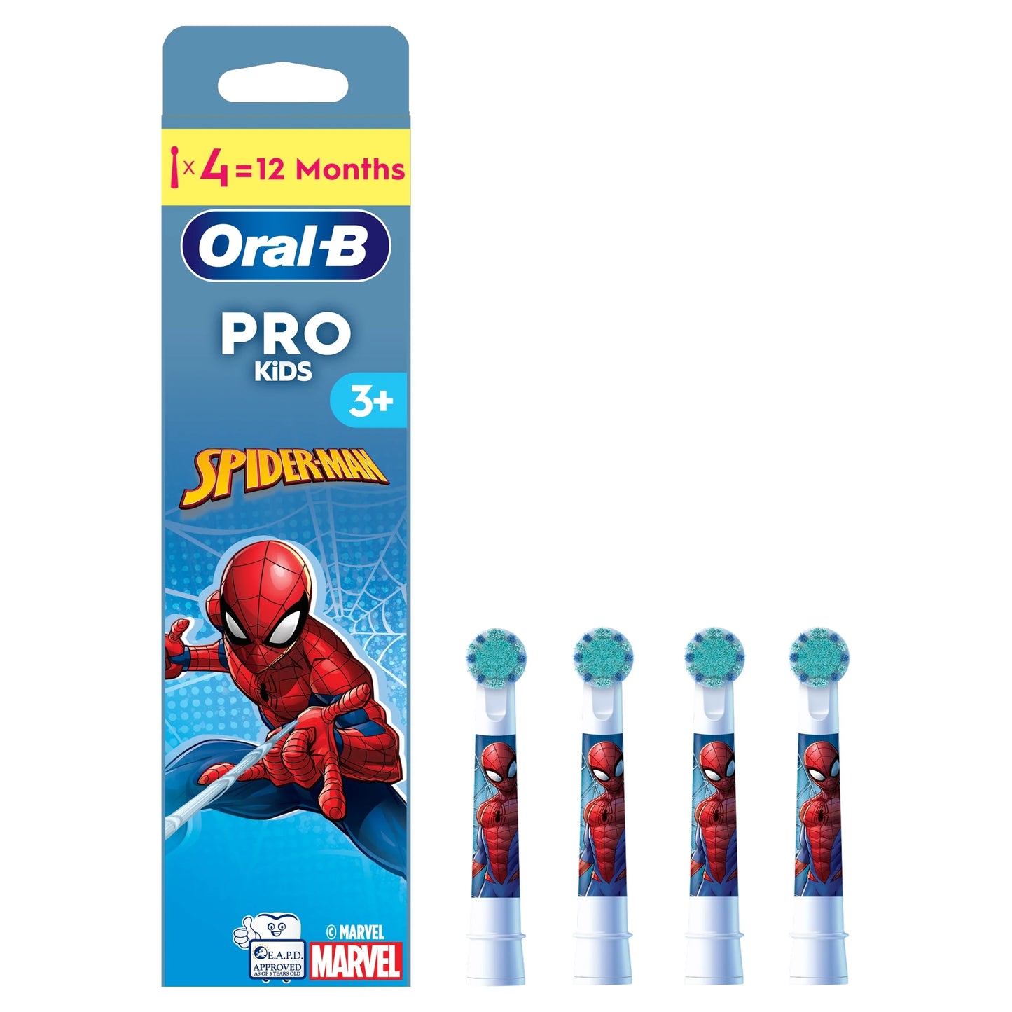 Pro Kids Toothbrush Heads - Spiderman by Oral-B