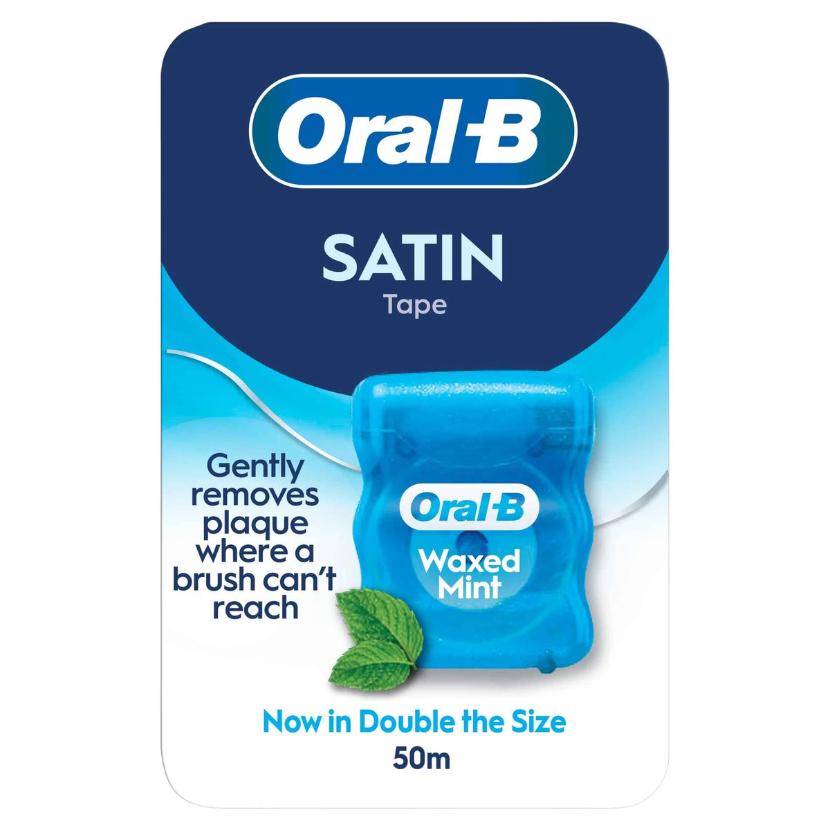 Satin Tape Waxed Mint Dental Floss 50m by Oral-B
