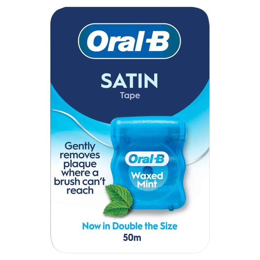 Satin Tape Waxed Mint Dental Floss 50m by Oral-B
