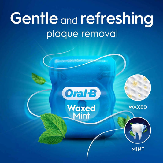 Satin Tape Waxed Mint Dental Floss 50m by Oral-B
