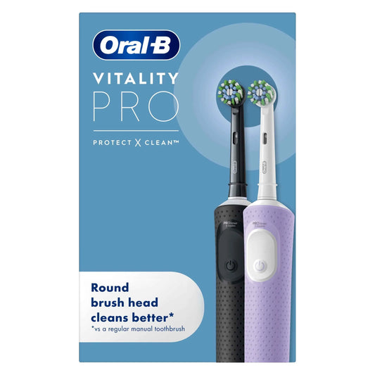 Vitality Pro Electric Toothbrushes Twin Pack 2 Handles by Oral-B