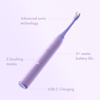 Sonic Lite Electric Toothbrush Lavender by ORDO