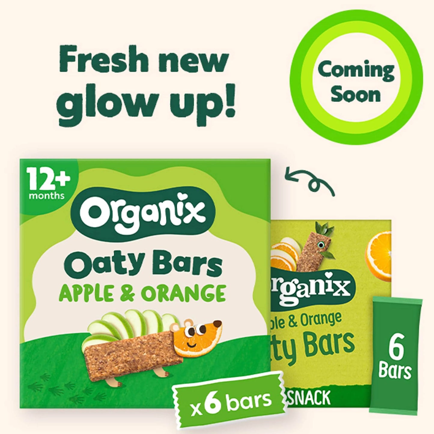 Apple & Orange Soft Oaty Bars 6x23g by ORGANIX